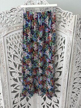 NWOT Hippie Rose Pleated Maxi Skirt Sz S